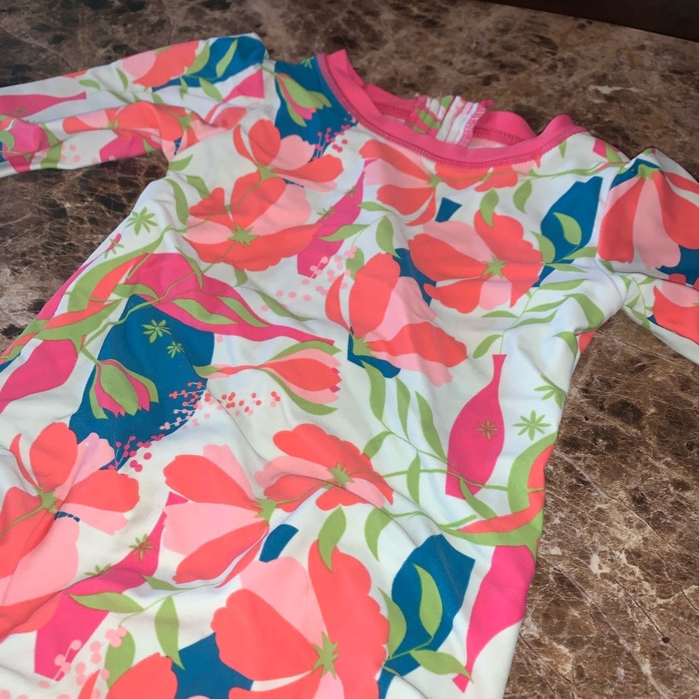 Baby Girl RuffleButts Rashguard Swimsuit
